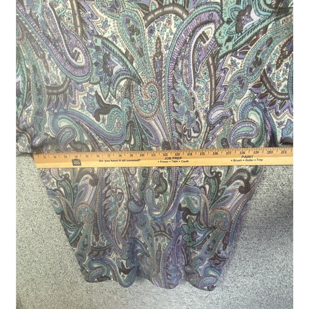 Talbots 100% Merino Wool Cardigan Sweater Women’s 2X Paisley Quiet Luxury Pretty - Picture 13 of 14